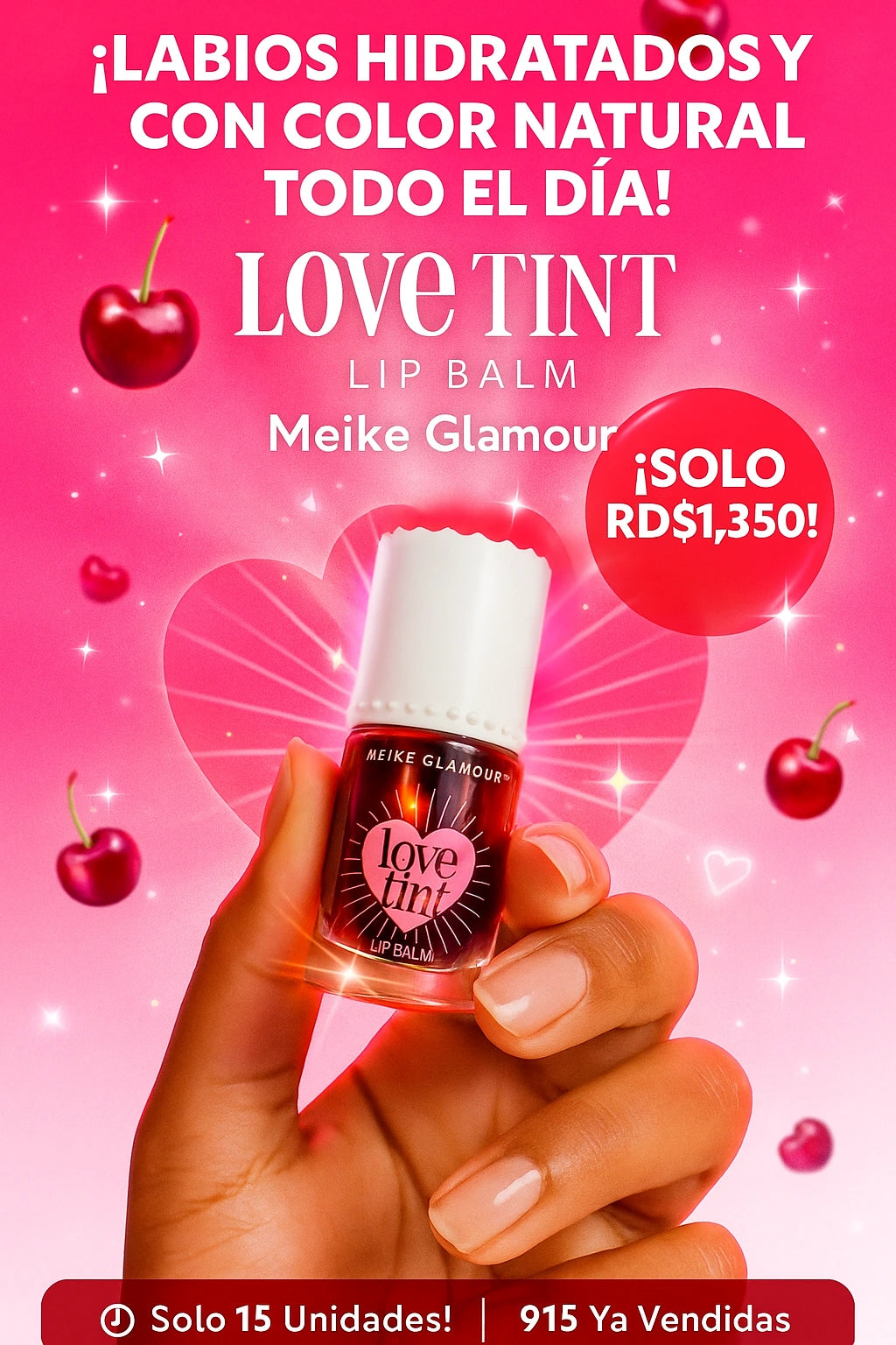 Velo Carmín: Tint 2-en-1 para Labios y Mejillas